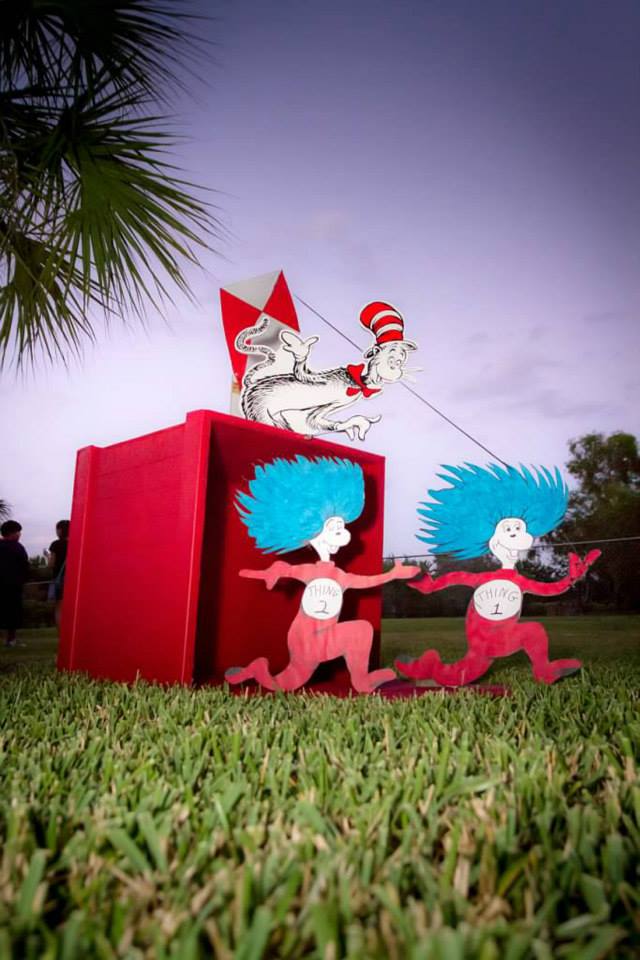 Dr. Seuss Inspired Red Box, Seuss Themed party props, Dr. Suess Party