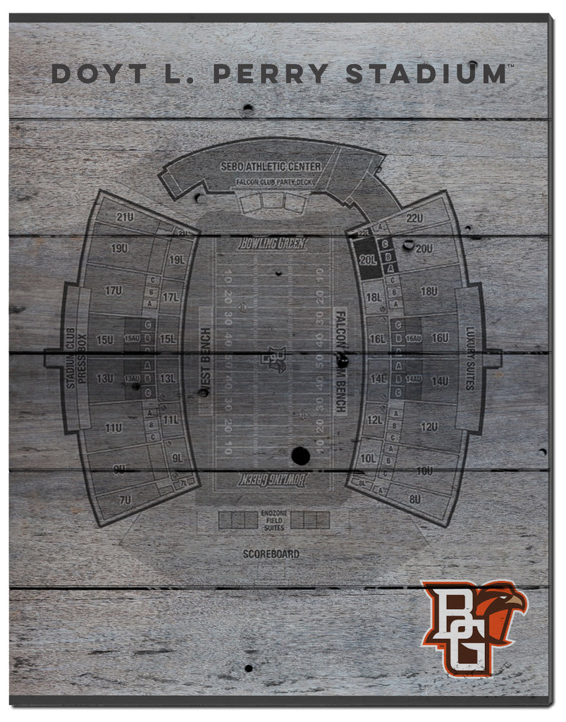 Kindred Heart 16X20 Doyt Perry Stadium Elite Collegiate Apparel