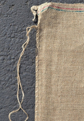 14x26 Burlap Bags Tiestring Closeup