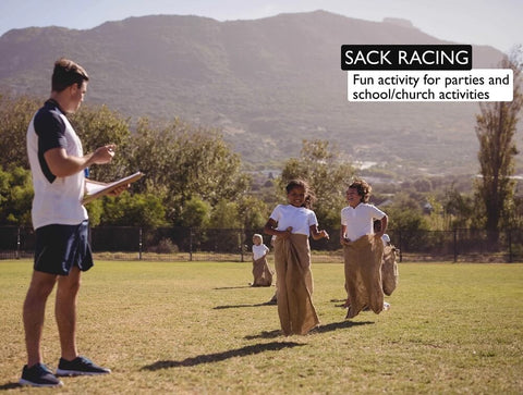 22x36 burlap bags can be used for sack racing, which is a fun activity for parties and school/church activities