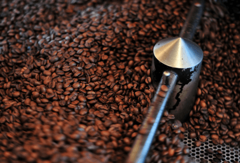 Coffee Beans Roasting In Machine