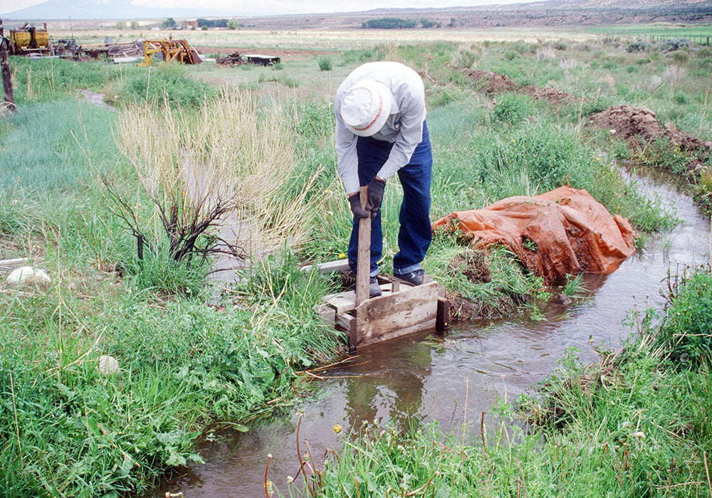 San Luis Valley acequia irrigation waterway construction 
