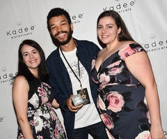 Justice Smith from Jurassic World: Fallen Kingdom and Detective Pikachu with Kadee Botanicals Hydrating Day & Night Cream