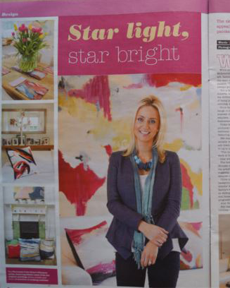 Herald Sun Home magazine run a double page feature on Melbourne artist, Chloe Planinsek. July 2013