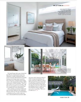 Modern Home feature article on Melbourne artist Chloe Planinsek and the home of her and her husband Julian McCarthy in Malvern, Victoria