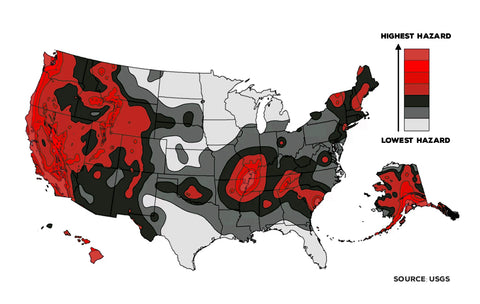 earthquake map