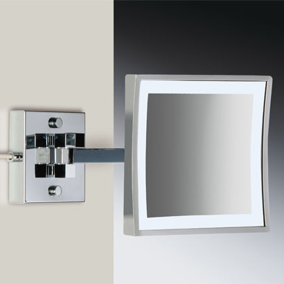 square wall mounted magnifying mirror