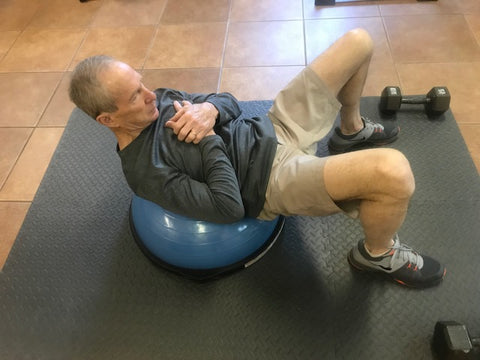 Crunches on Bosu Ball to Increase Core Strength for Golf Swing