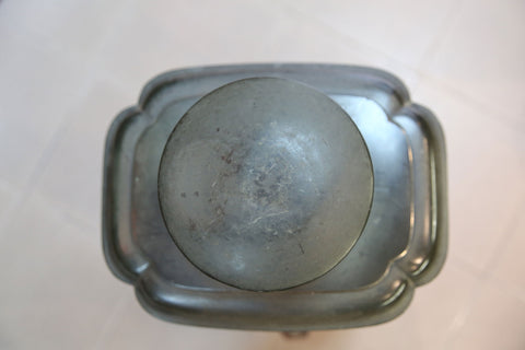 tea canister cap made by pewter