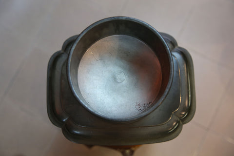 pewter canister top view