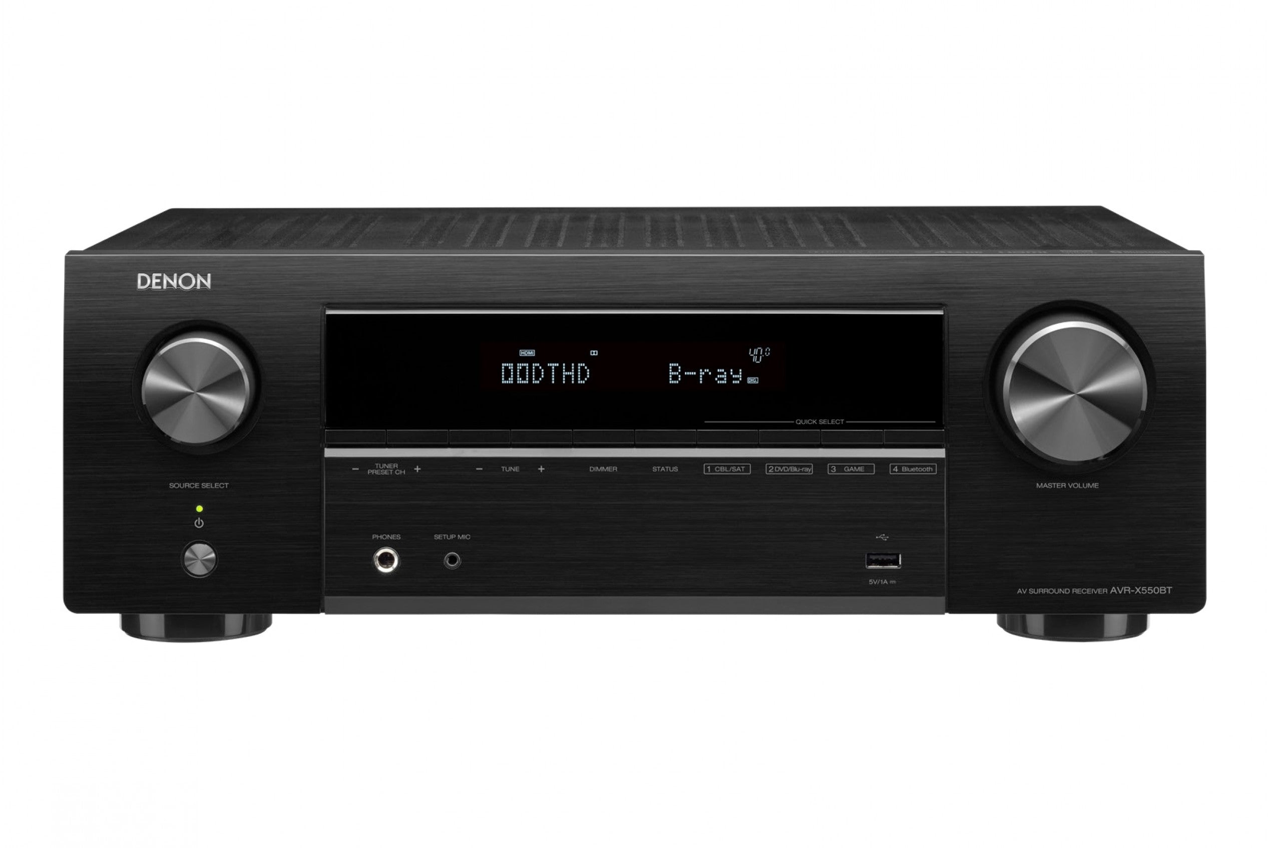 Denon AVR-X550BT - 5.2 Ch. AV Receiver with Bluetooth