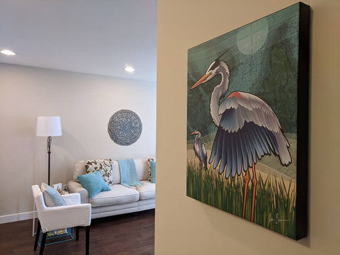 Coastal Blue Heron artwork by Joe Barsin of Citizen Pride