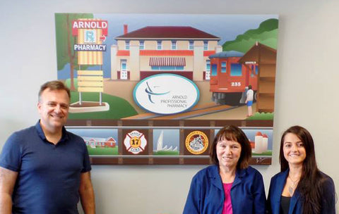 Arnold Professional Pharmacy mural created by Joe Barsin of Citizen Pride