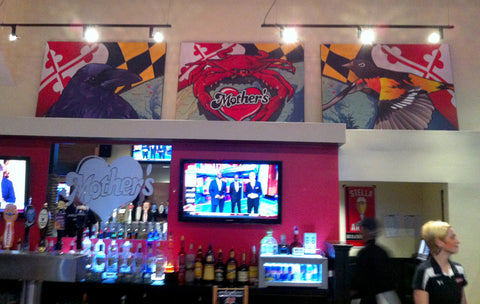 Citizen Pride artwork above Mother's Grill main bar