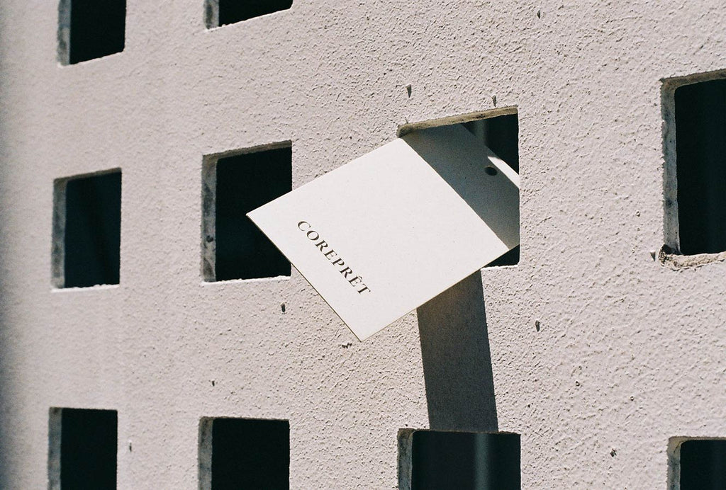 Melbourne fashion label Corepret recycled paper labels