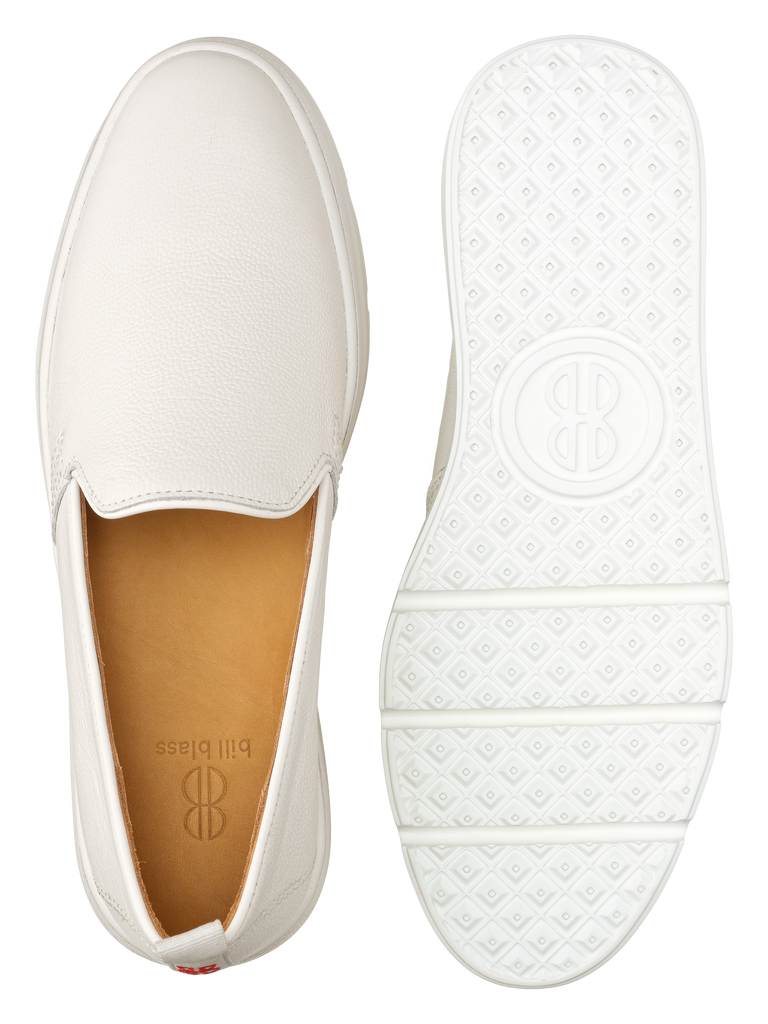 Sutton Leather Sneaker - White – Bill Blass