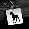 Cropped Ear Great Dane Dogue Allemand German Mastiff Pet Dog Tag Charm Pendant