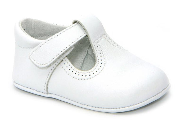 baby boy white t bar shoes