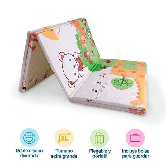 Tapete de Juego Plegable Doble Vista XL para Niño y Bebé 150x200 cm Shimy - Redlemon