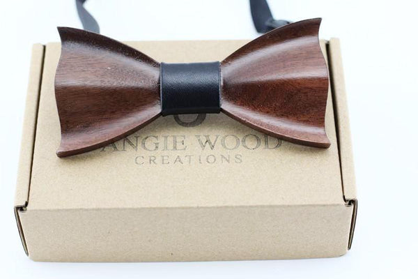 HANXIAODONG Handmade Wood Bow Tie Wooden Bow Tie Alder Wood for a Boy Necktie with Adjustable Color : B
