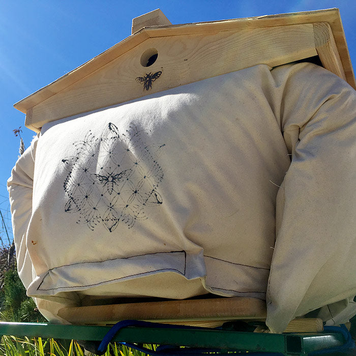 The Beehive Cozy Cover winterize your bees