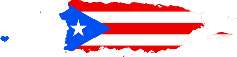 Puerto Rico flag map