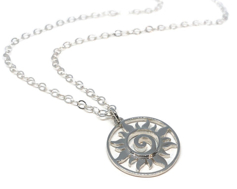 Silver Sun Necklace