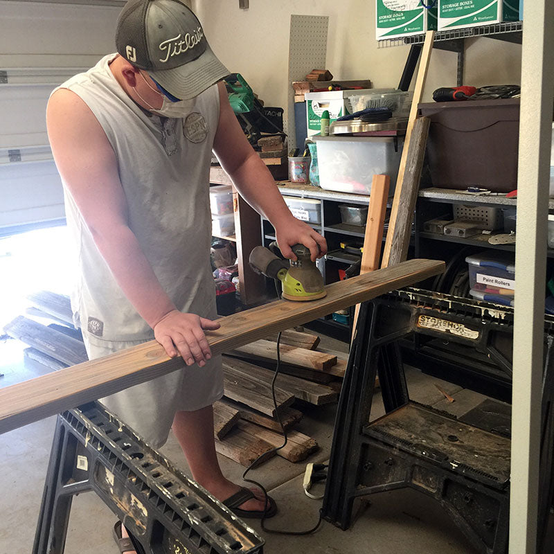 Stefan Sanding Boards for New Booth Display Tables