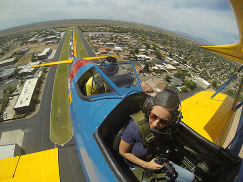 Rachel flying with Kurt