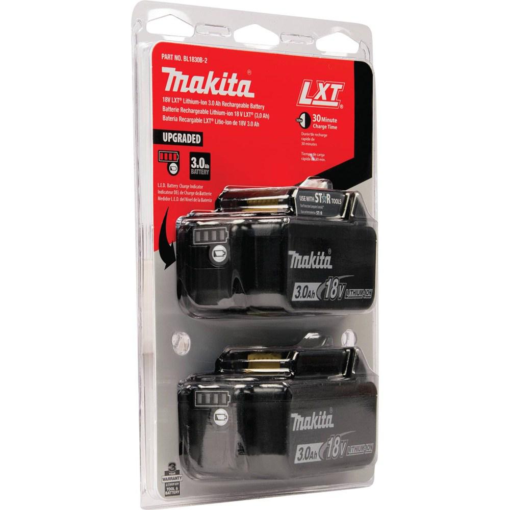 MAKITA 18V LXT Lithium-Ion High Capacity 3 Amp Battery w/Fuel Gauge (2 | USA Tools MORE