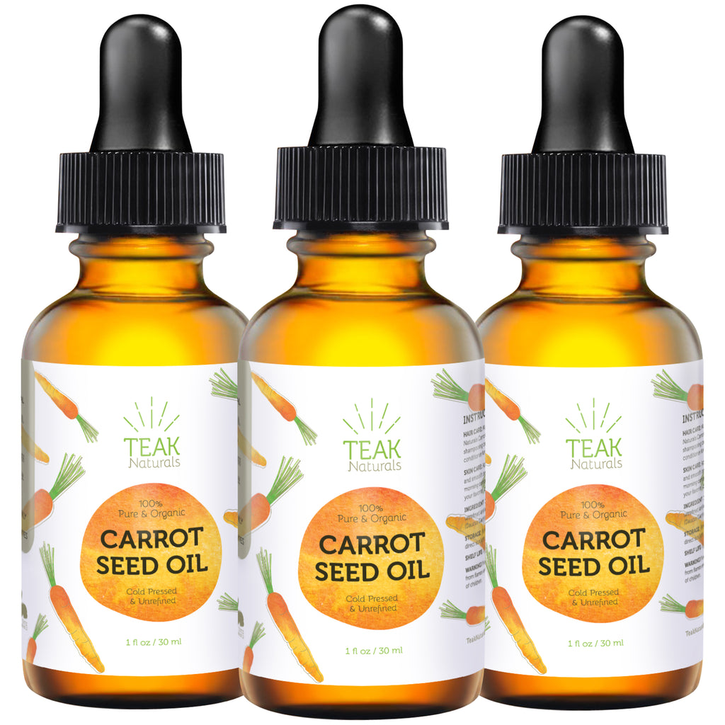 Organic Carrot Seed Oil 1 Oz Teak Naturals