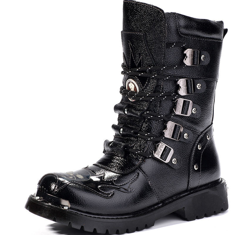 Rust uit Havoc wapenkamer Genuine Leather Black Cow Gothic Boots – Gothic Fashion Mystique