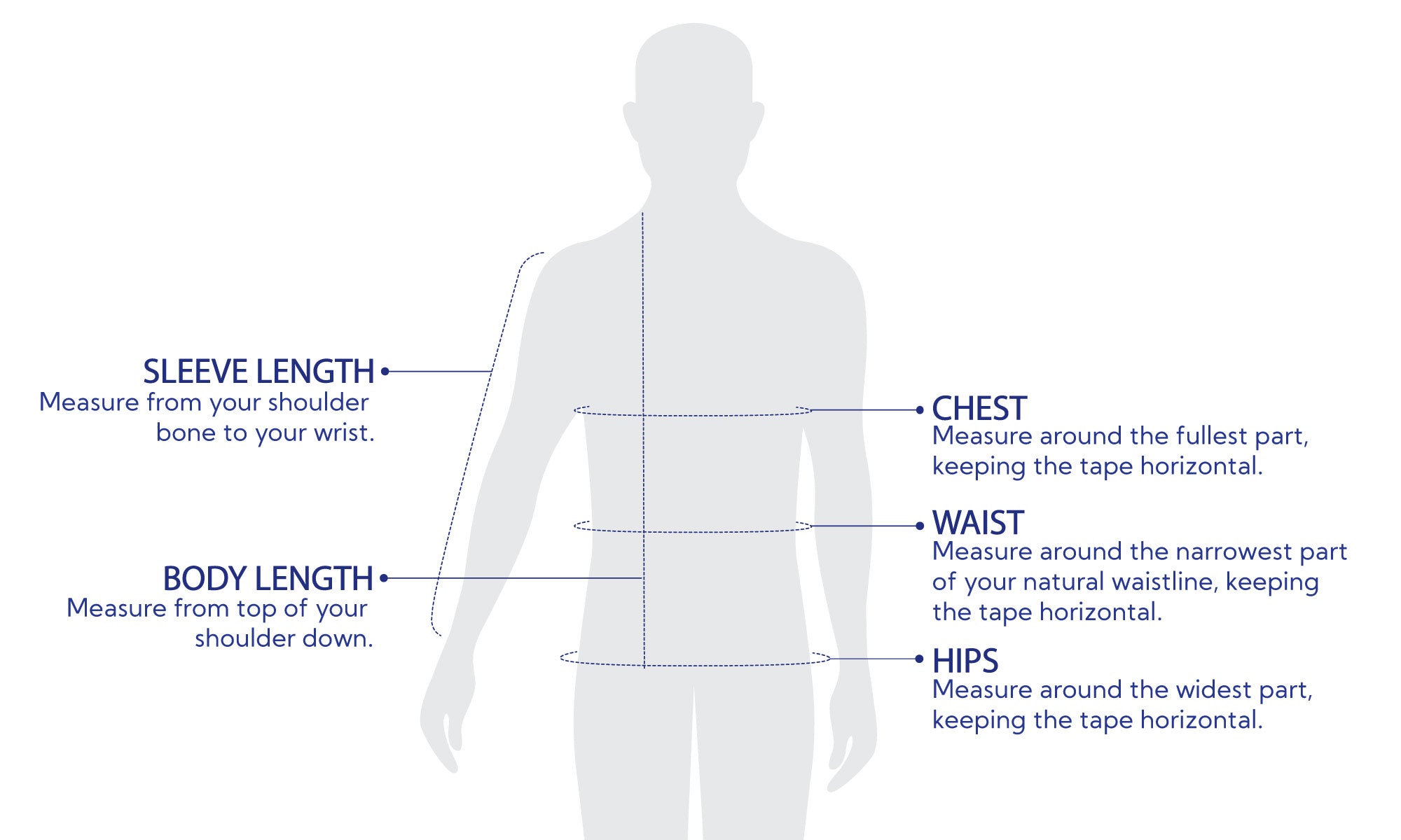 Mens Tops Size Guide