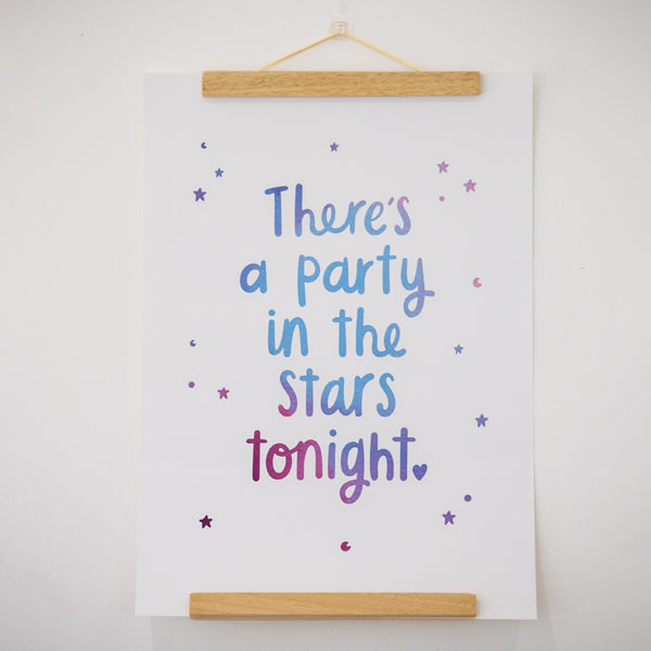 There's a party in the stars tonight poster
