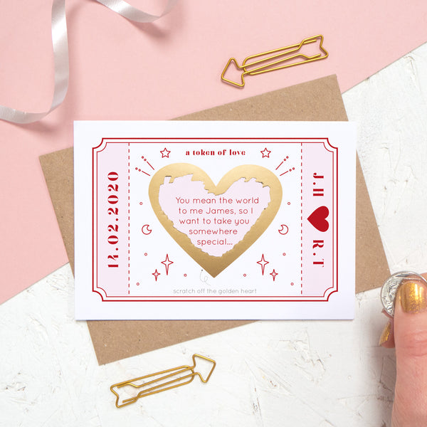 A token of love scratch card by Joanne Hawker