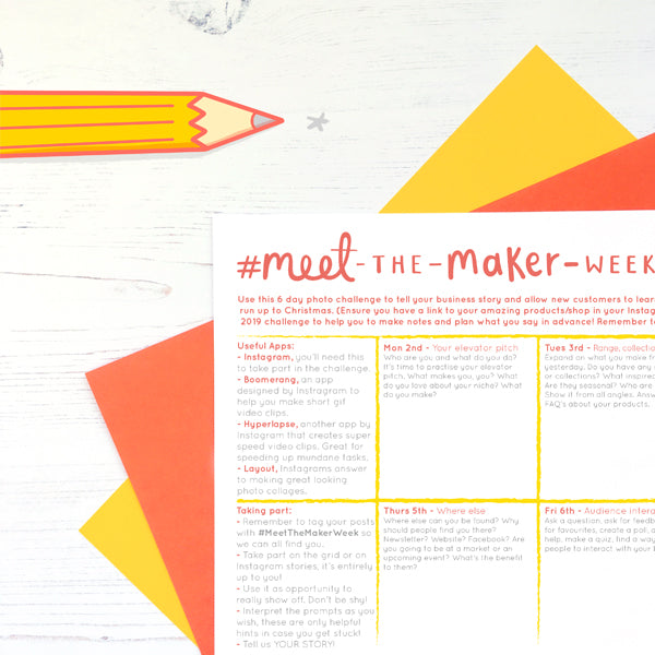 #MeetTheMakerWeek 2019 free planner sheet download