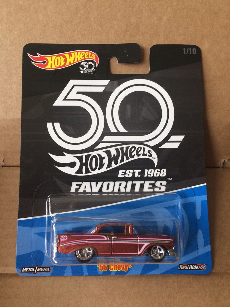 HOT WHEELS DIECAST Real Riders 50th Anniversary Favorites '56 Chev Gemdans