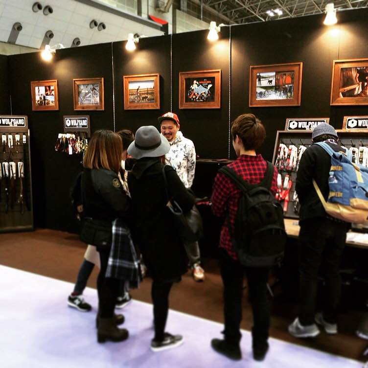 Trade show scene at Wolfgang booth in Tokyo.