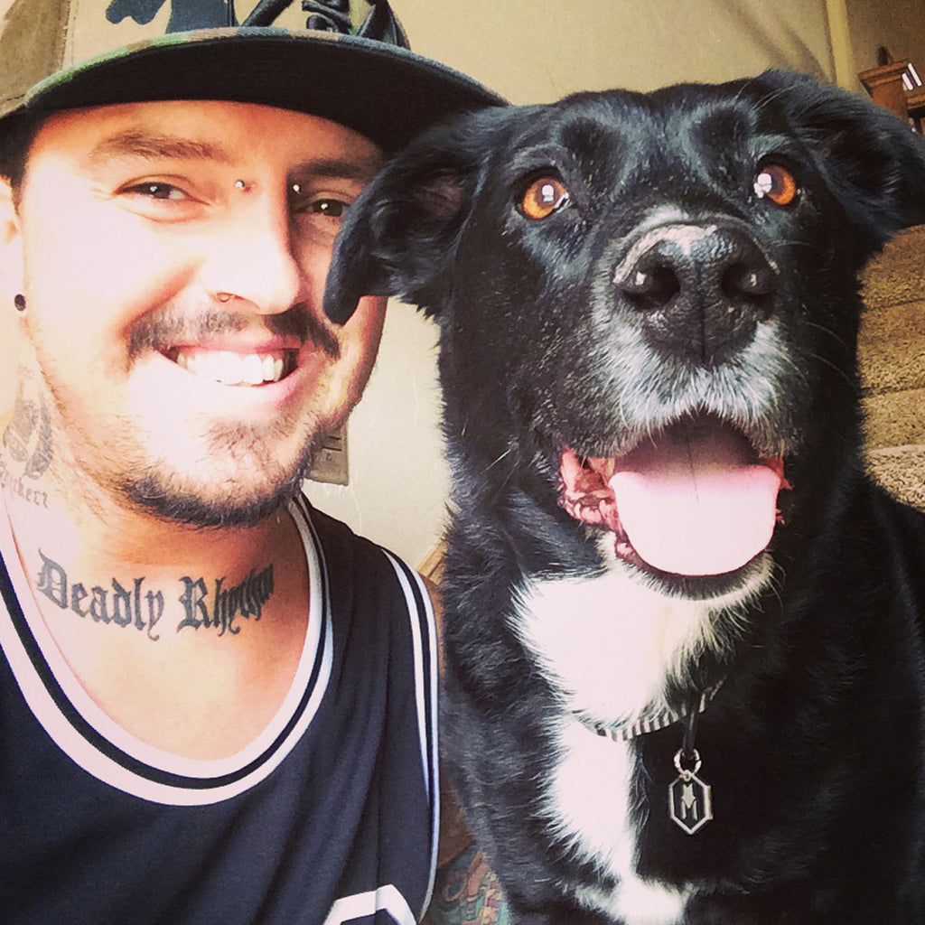 Brandon Steineckert and his dog Radio. 