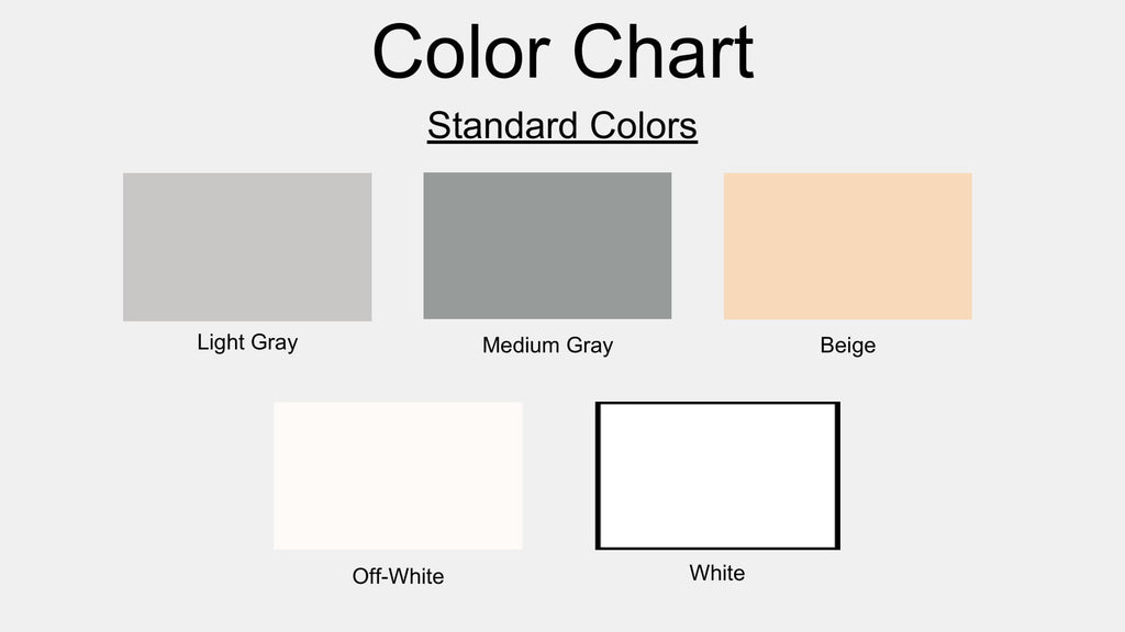 Vertical epoxy 505X Color Chart