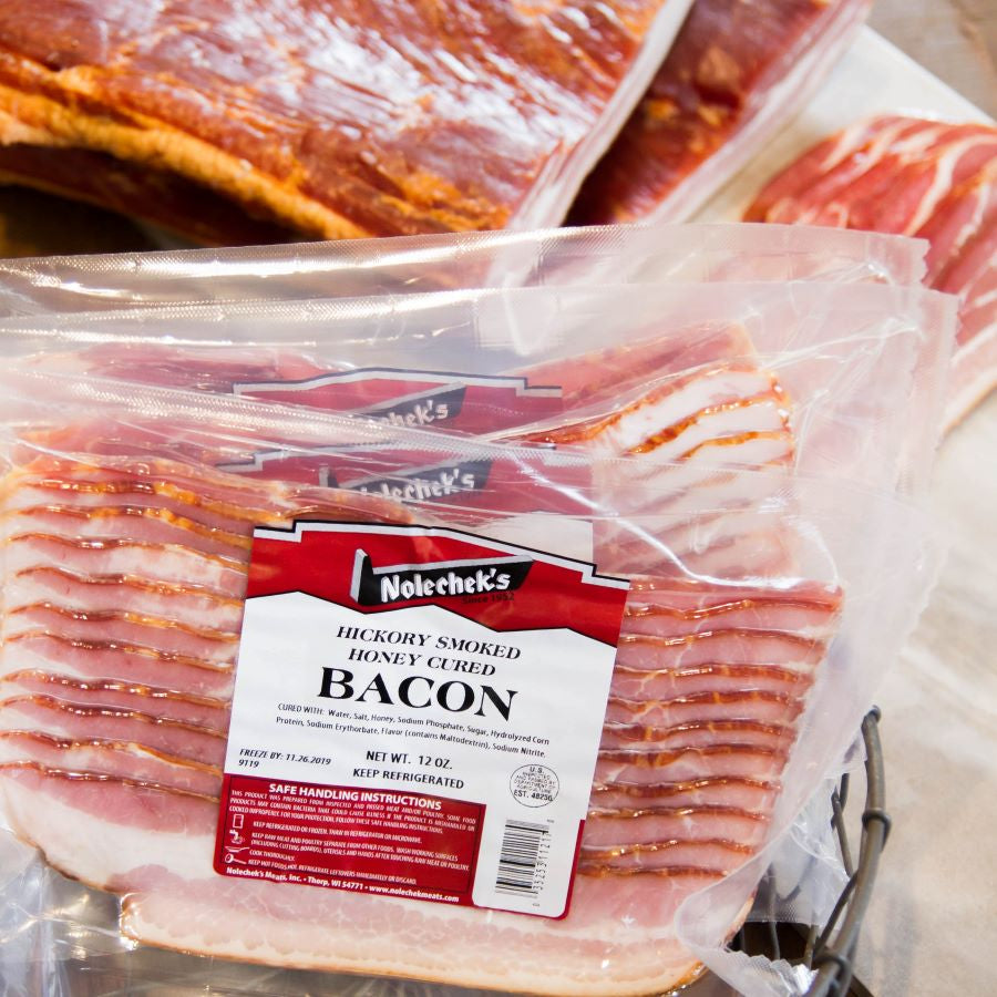 Hickory Smoked Honey Cured Bacon Quality Locally Produced Meats Nolecheks Meats Inc 