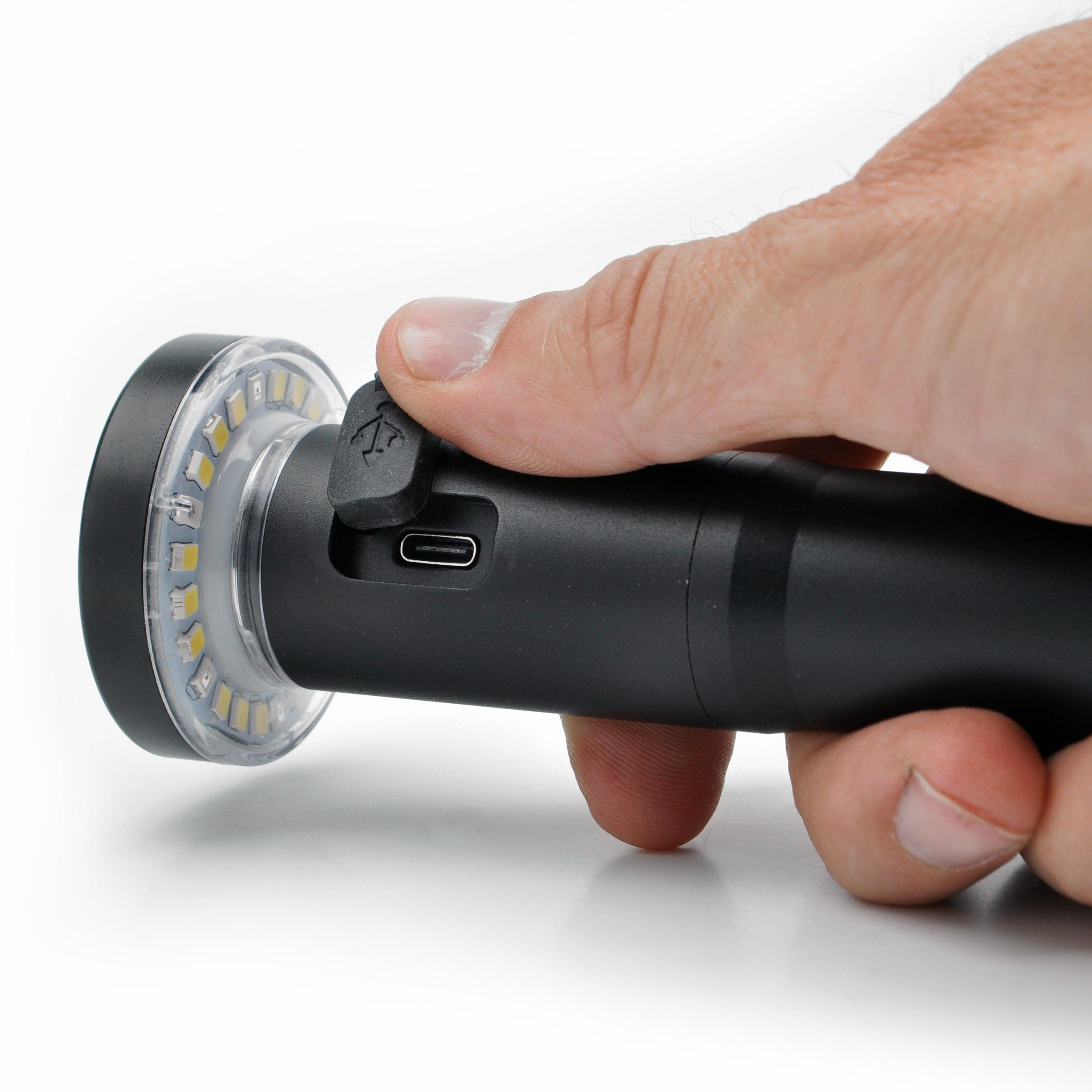 Lithium-ion power with USB-C Quick Charging | FLi Telescoping Light by STKR Concepts