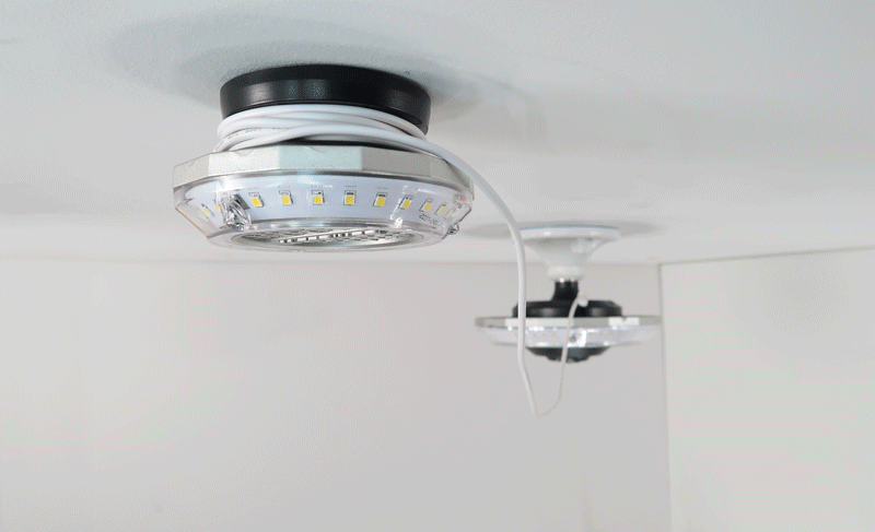 MPI Motion Activated Garage Ceiling Light - LED Lights - Pod cable management