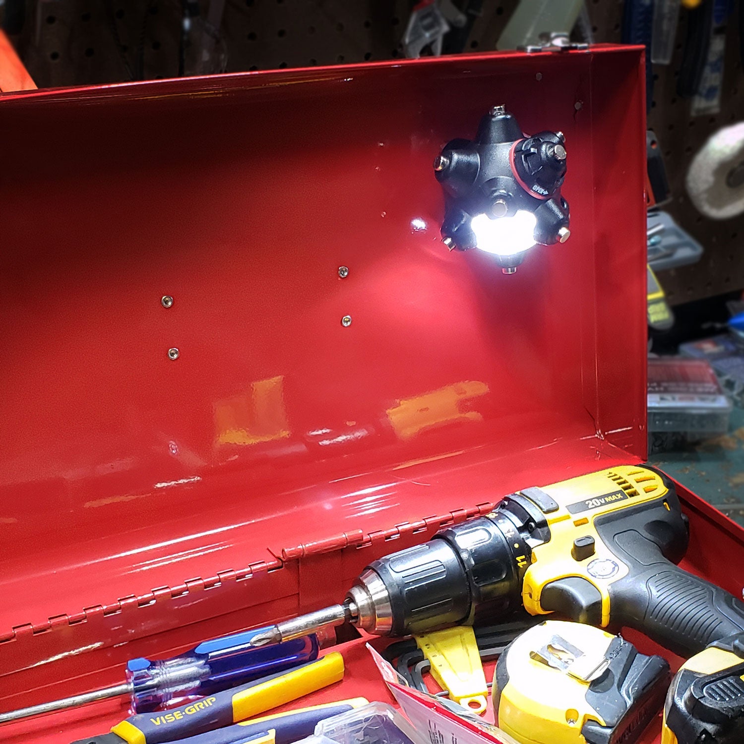 Keep Light Mine Professional Magnetic LED Task Light/Flashlight in toolbox | STKR Concepts - striker