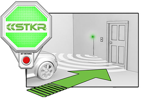 STKR Concepts Garage Parking Sensor step-by-step to parking car - step 1 approach