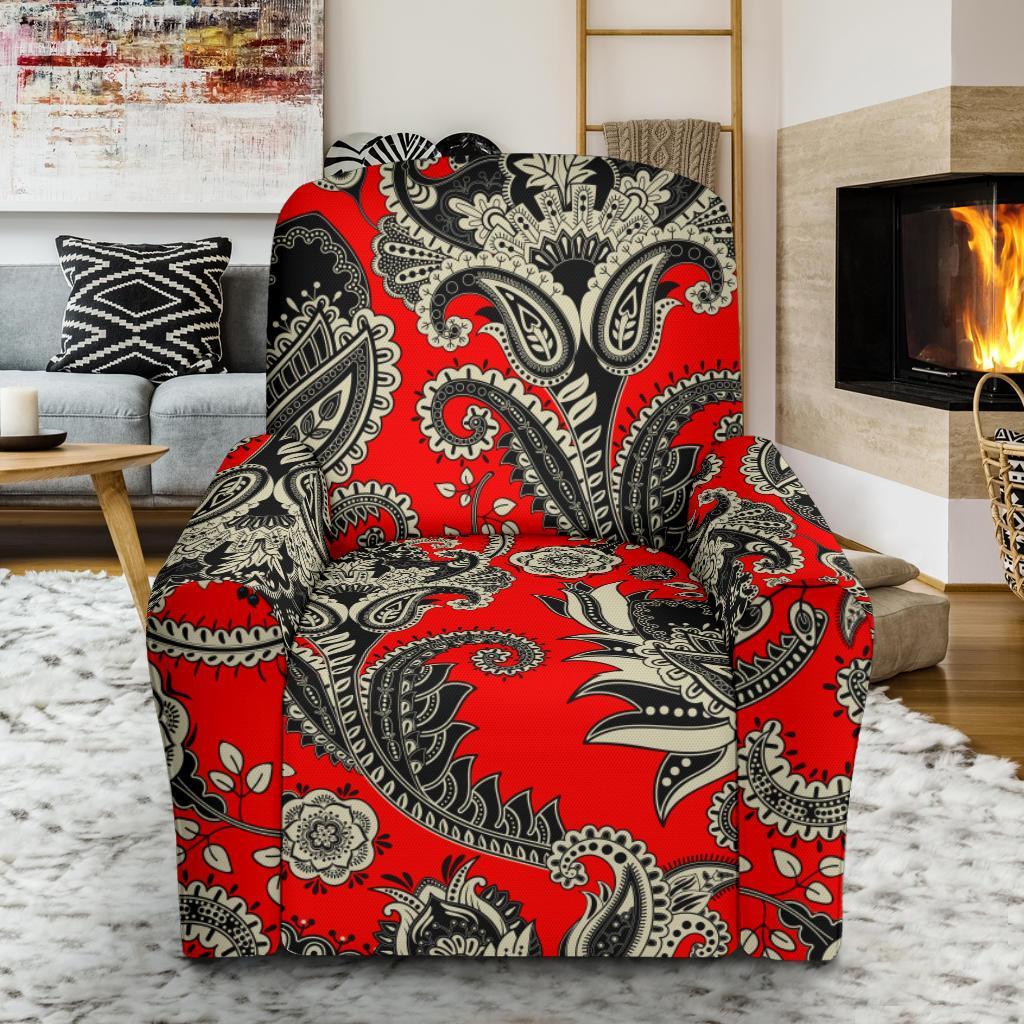 red paisley recliner