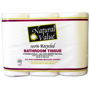 Bath Tissue 400 ct Dbl Roll-Recycled