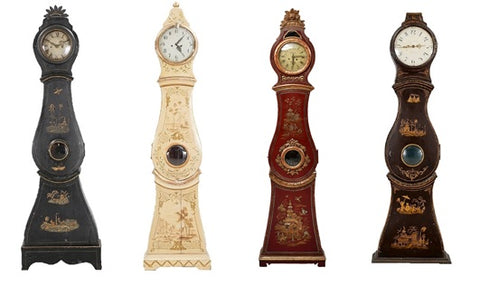Mora clocks with chinoiserie patterns