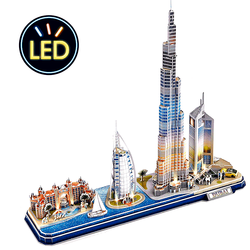 LED Dubai Line Rompecabezas 3D Cubicfun Puzzle 3D