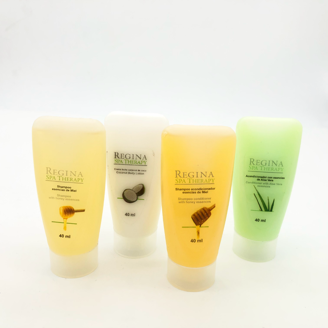 250 Piezas de Acondicionador Esencias De Aloe Vera Regina Spa Therapy 40 Ml.